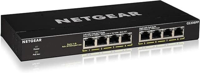 Detalle de NETGEAR GS308PP Switch PoE no gestionado 8 puertos