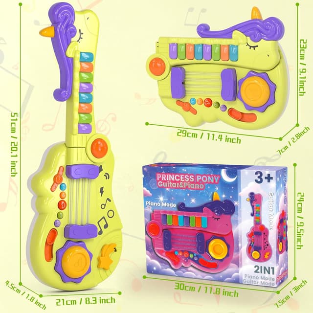 Detalle de Shayson kids guitar toy 3 in 1