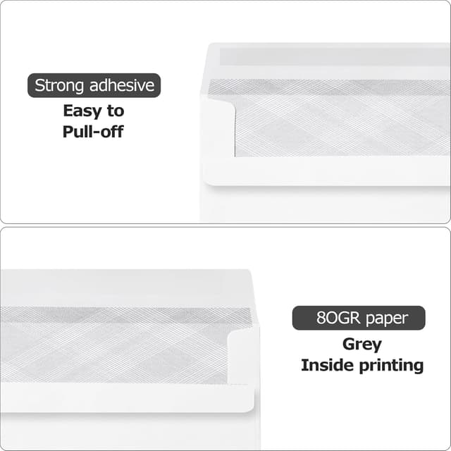 Detalle 2 de Buste DIN Lang autoadesive 110 pezzi 110x220 mm