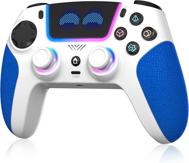 Detalle de Controller Wireless SFGSUP per PS5/PC/iOS/Android/Steam Deck con stick e grilletto Hall Effect, RGB e doppia vibrazione
