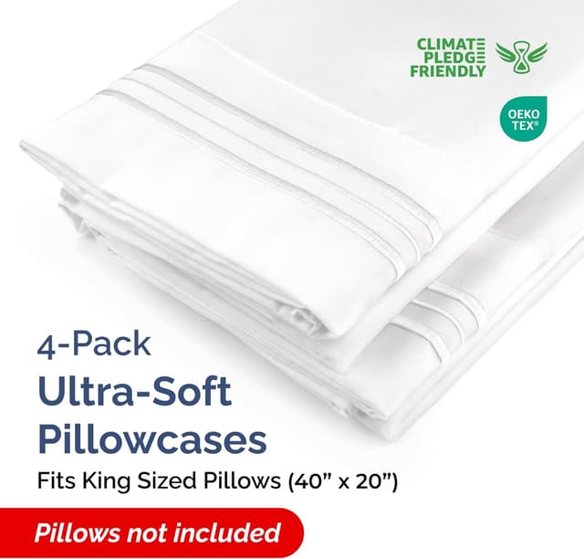 Detalle 2 de King Pillow Cases Set of 4 20x40