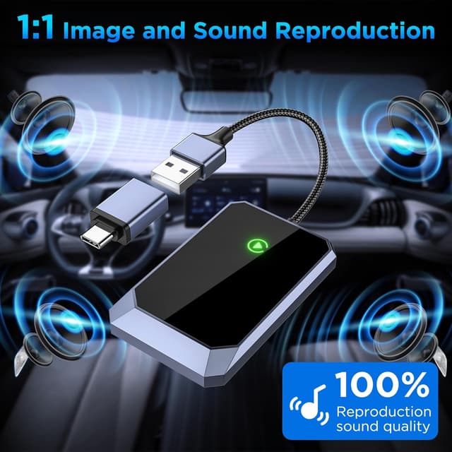 Thumbnail 5 de TERUNSOUL Wireless CarPlay Adapter for iPhone