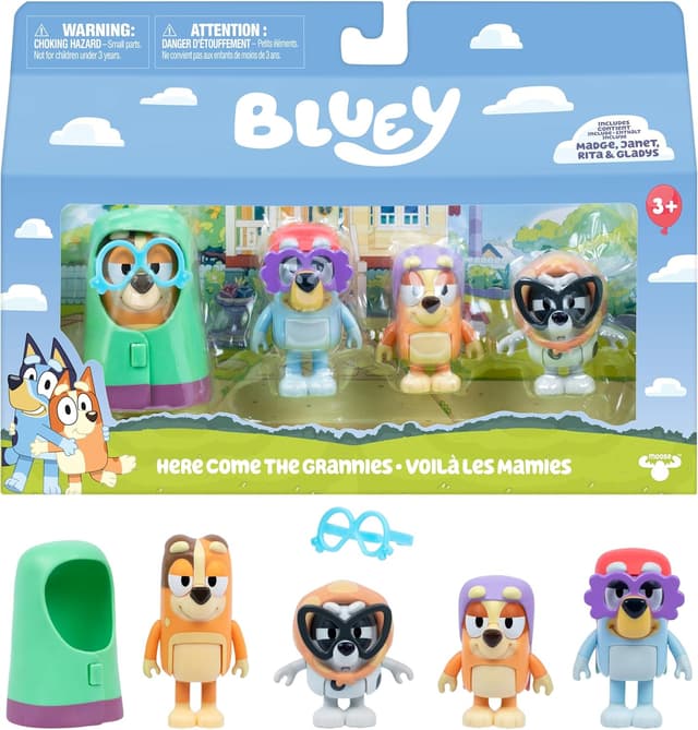 Detalle de Bluey Here Come the Grannies 4-Pack Figures