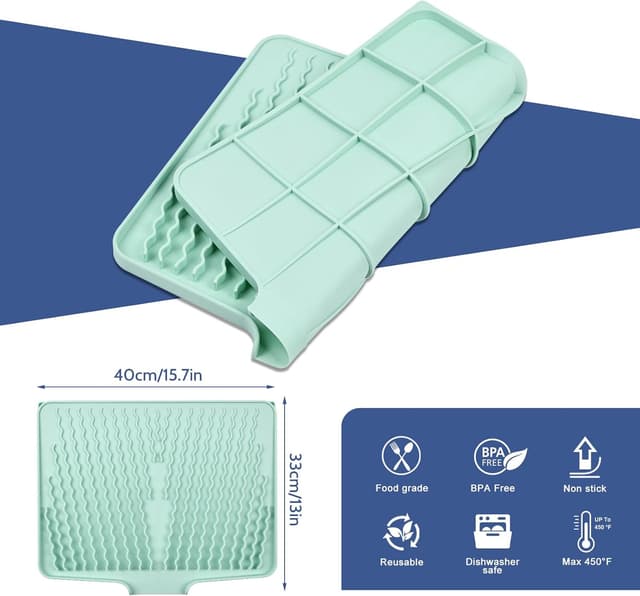 Thumbnail 3 de Abtropfmatte 40x33cm Silikon Geschirrmatte 🍽