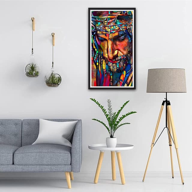 Thumbnail 1 de ZHUMUTO Diamond Painting Groß XXL 40x70 cm Jesus bunt