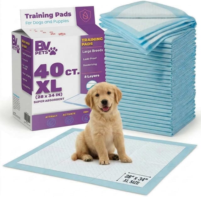 Detalle de BV Puppy Pads XL 28x34 40 Count