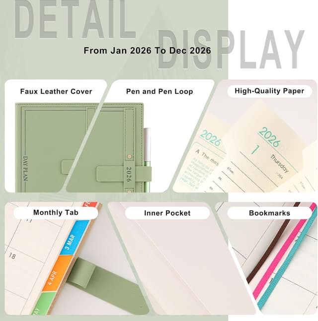 Thumbnail 5 de 2026 Diary A5 Page a Day Planner
