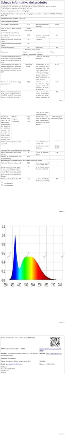 Thumbnail 13 de Toolight Lámpara de Techo 32W LED Plafón Curvo 60cm