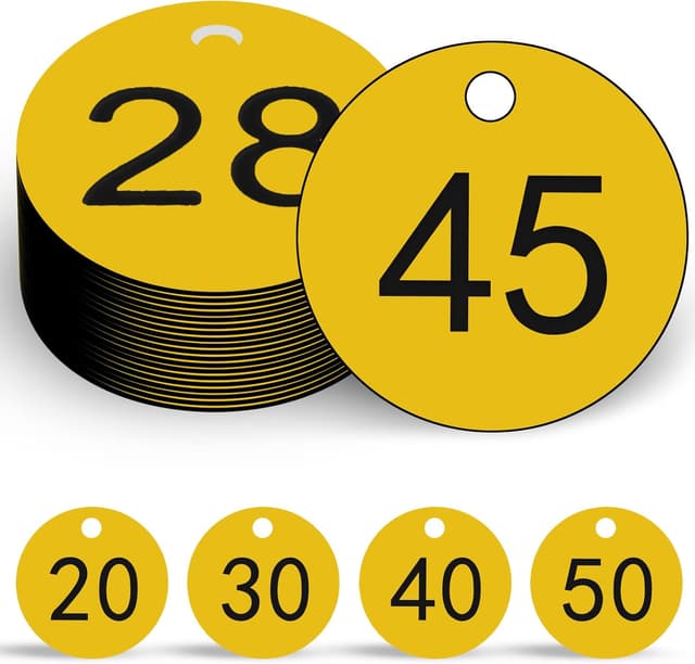 Detalle de OFFCUP Portachiavi Numerati 1-50 giallo