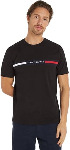 Detalle de Tommy Hilfiger Camiseta Manga Corta Hombre, Negro, S