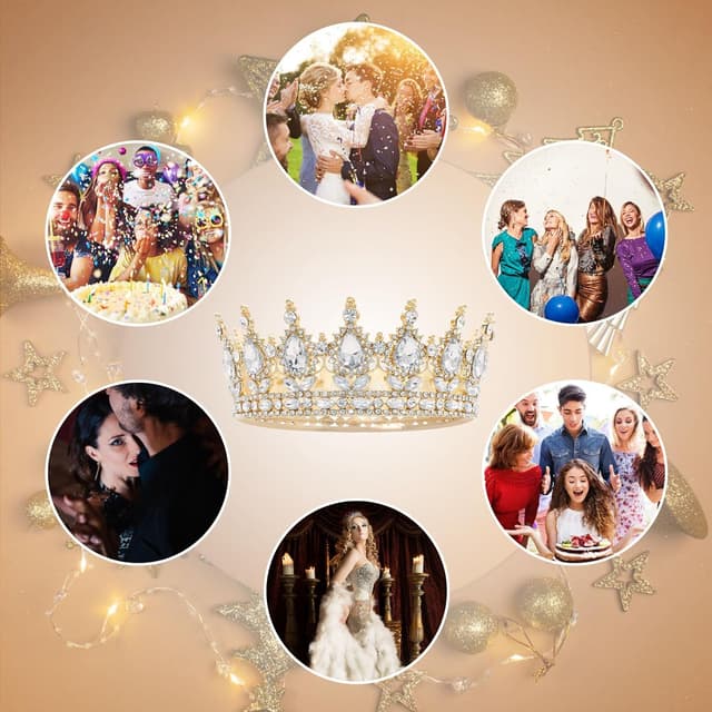 Thumbnail 6 de ZOCONE Vintage Tiara Krone Roségold 5,5 cm