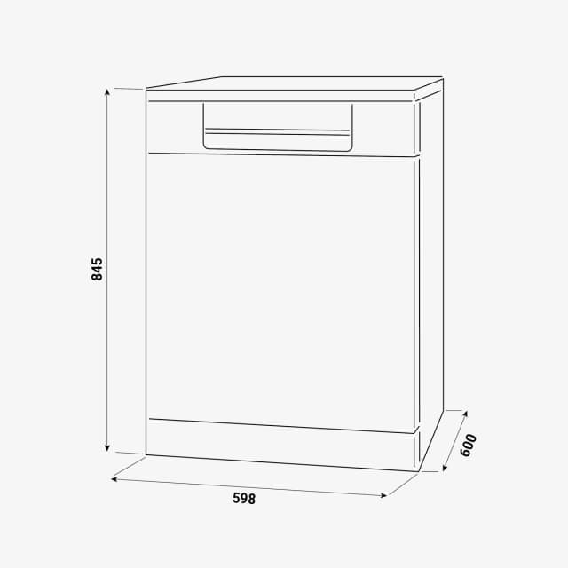 Detalle 2 de Fagor 3LVF-620M Lavavajillas 12 servicios, media carga