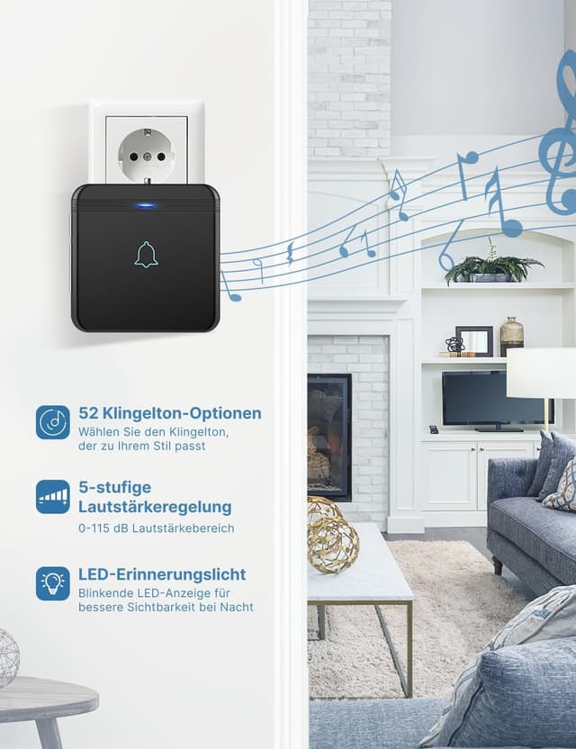 Thumbnail 3 de AVANTEK Funkklingel 400 m Reichweite 🔔