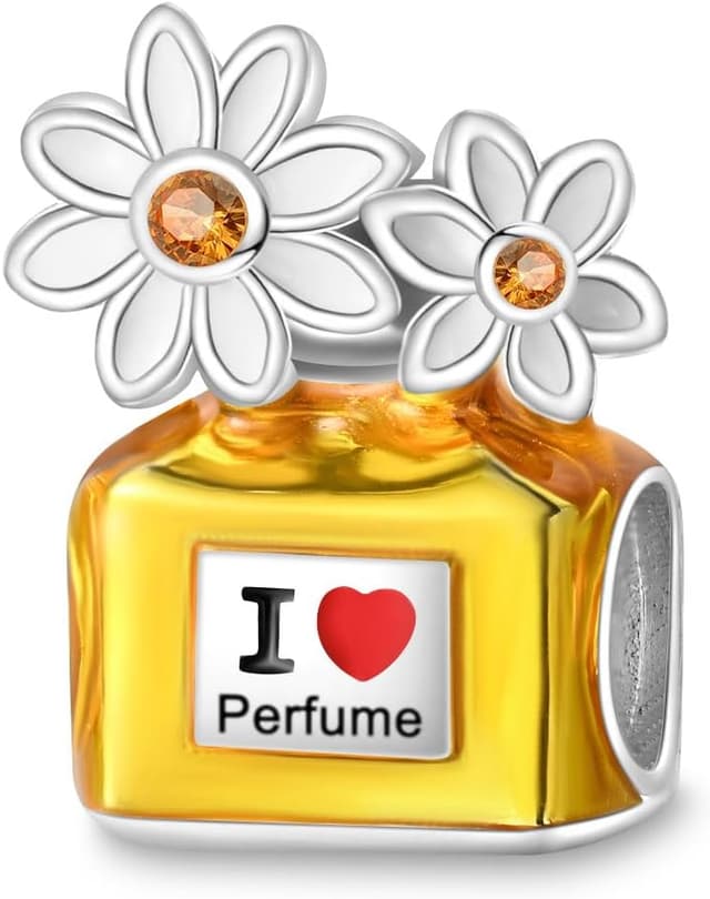 Detalle de TINSLO Charm Anhänger Damen aus 925 Sterling Silber mit Zirkonia – kompatibel mit europäischen Armbändern (Pandora/ähnliche Systeme)