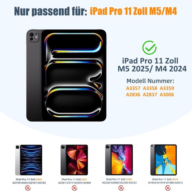 Thumbnail 1 de Maledan Hülle für iPad Pro 11 Zoll M5 2025 mit Stifthalter
