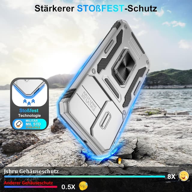 Detalle 2 de Jshru Galaxy A17 5G Hülle mit 360° Schutz