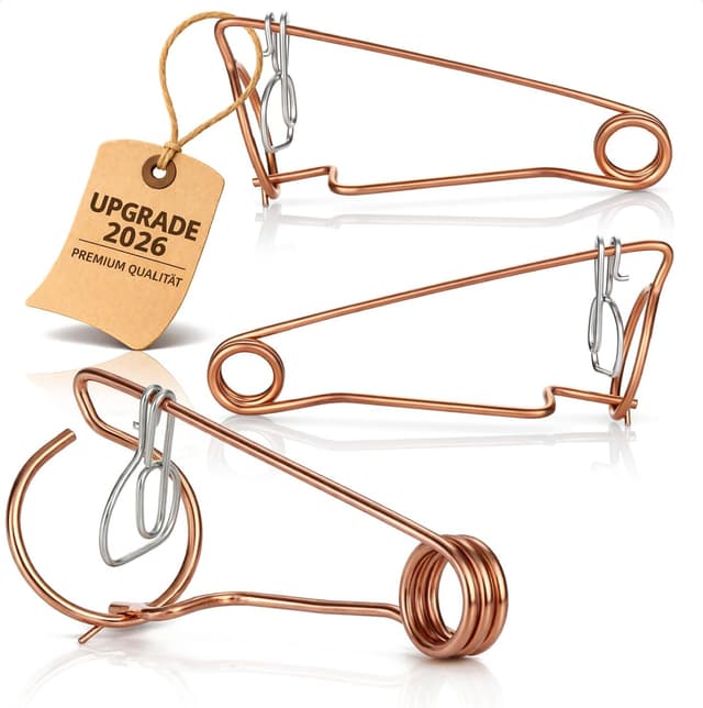 Detalle de com-four® 3 pièges à campagnols forme bavaroise en fil d’acier cuivré (lot de 3)