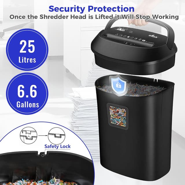 Detalle de OFITECH 14-Sheet Paper Shredder, 6.6-Gal ๐