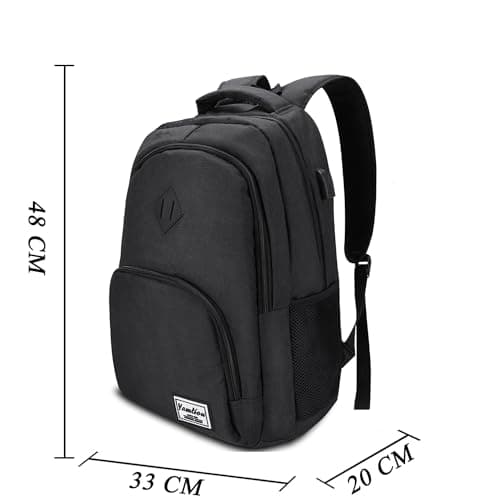 Detalle de YAMTION Mochila escolar y para portátil de 30 L con compartimento acolchado y puerto USB (48 x 33 x 20 cm)