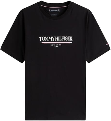 Detalle 2 de Tommy Hilfiger Camiseta Hombre Black Logo Cotton