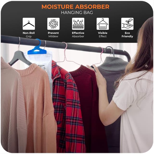 Thumbnail 2 de Roe Tenpo Wardrobe Dehumidifier Bags 12 Pack