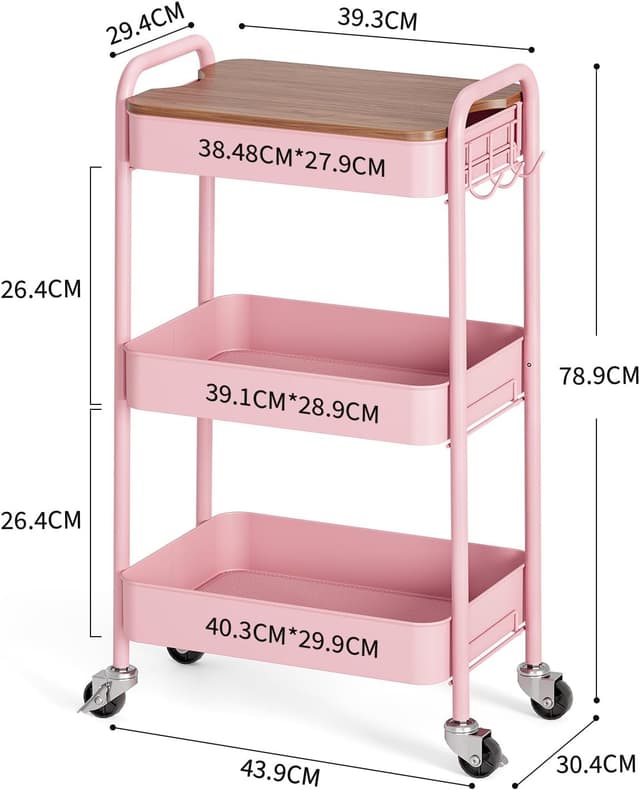 Detalle 2 de KINGRACK Carrello Portatutto 44x30,5x79 cm