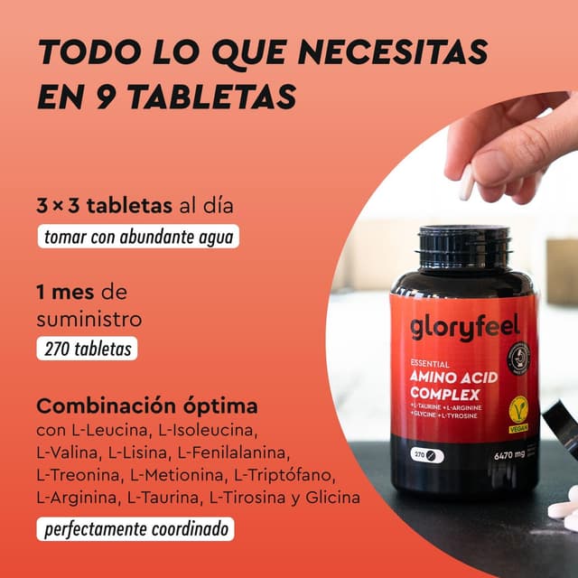Thumbnail 1 de Aminoácidos Complex 270 Tab. Vegano 💪 - Potencia tus Resultados