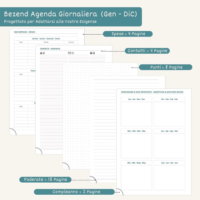 Thumbnail 4 de BEZEND Agenda 2026 Giornaliera A5