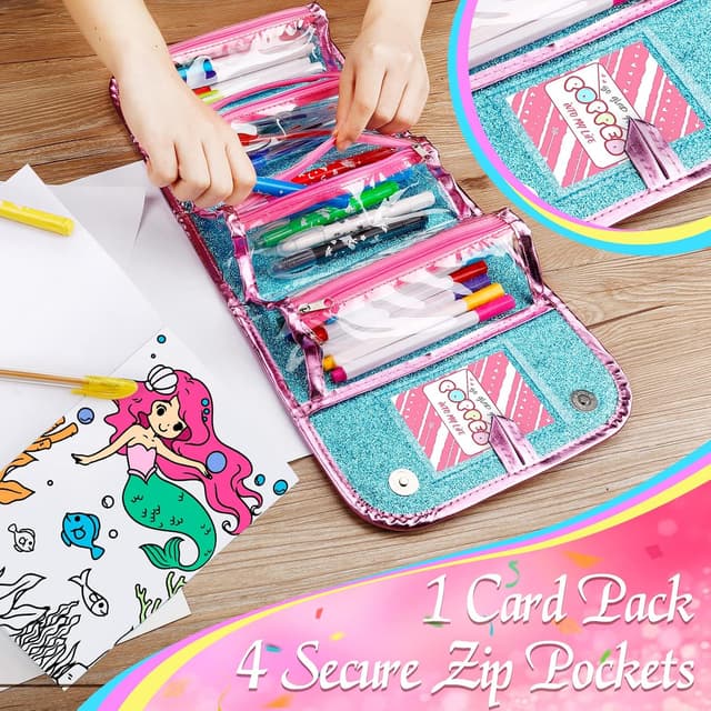 Detalle 2 de Auney Estuche Escolar unicornios 60 piezas