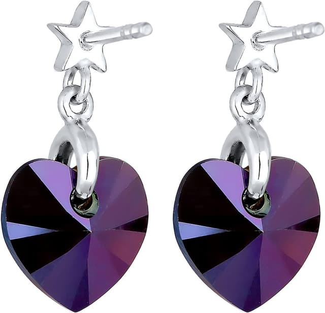 Thumbnail 4 de Elli Ohrringe Herz Stern mit Kristallen