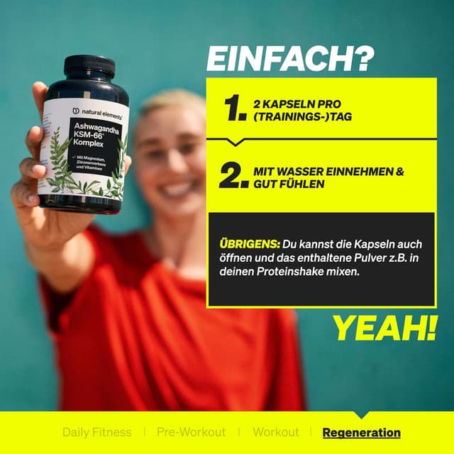 Thumbnail 4 de natural elements Ashwagandha Komplex 600 mg Kapseln