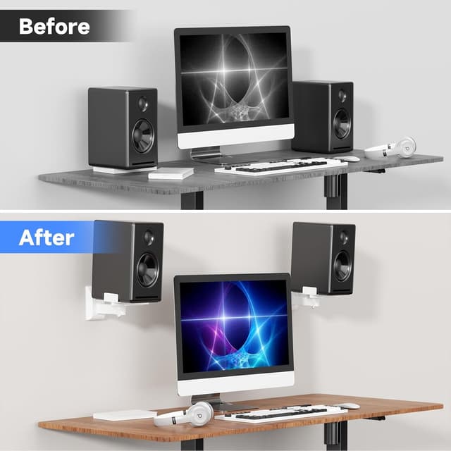 Detalle 1 de suptek SPM201XLW Lautsprecher-Wandhalterung 30 kg