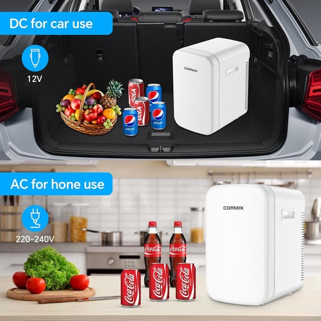 Detalle 2 de Cormix Mini-Kühlschrank 18L (2-in-1) mit Kühl- und Heizfunktion, 12V/220V