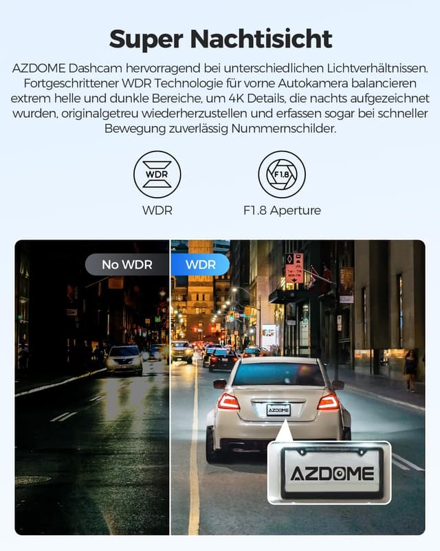Detalle 1 de AZDOME GS63H Dashcam 4K mit GPS und WiFi