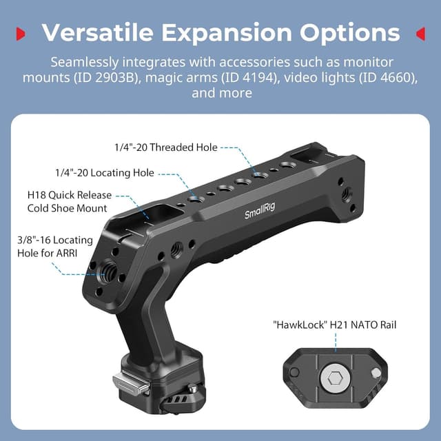 Thumbnail 3 de Smallrig HawkLock H21, poignée ergonomique, 15 kg ⚙