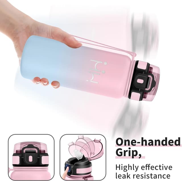 Detalle de Borraccia termica JAPORIA Palestra da 750 ml in acciaio inox con cannuccia e doppia parete