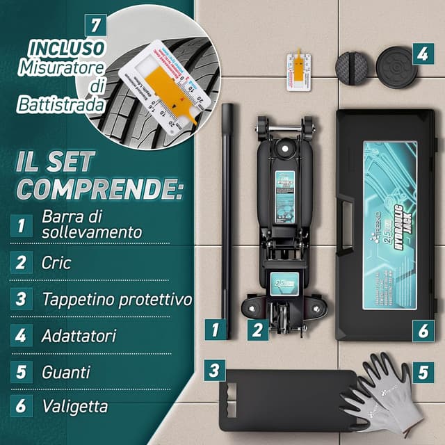 Thumbnail 5 de TRESKO Cric idraulico 2,5T con 85–385 mm