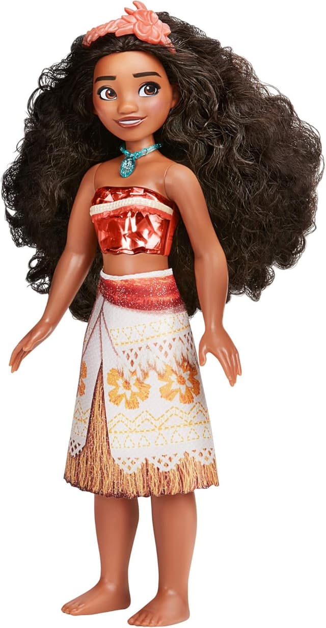 Detalle 2 de Hasbro Disney Princess Royal Shimmer Moana Doll with Fashion Skirt & Accessories