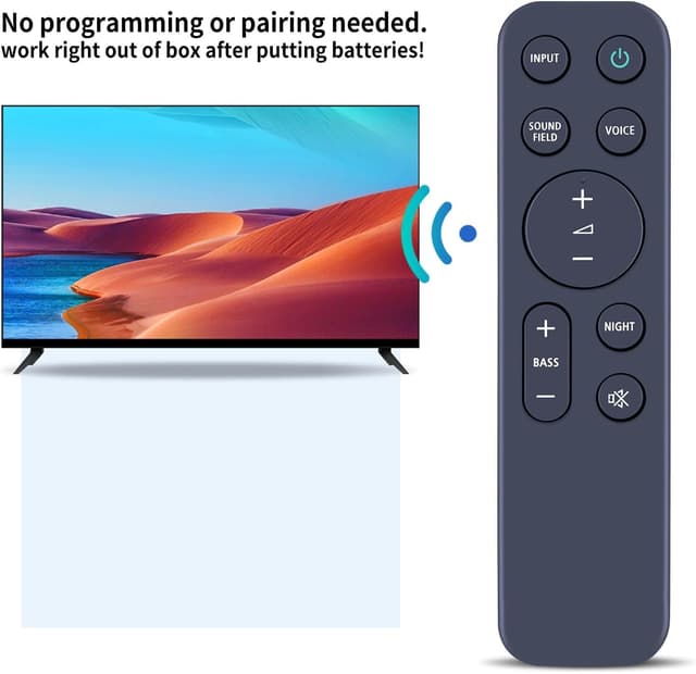 Detalle 2 de TCNOUMT RMT-AH513U replacement remote for Sony soundbars (plug-and-play)