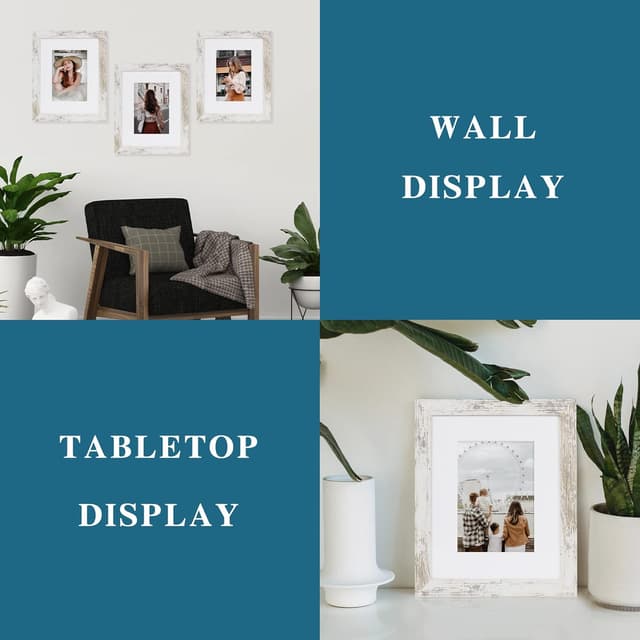 Detalle 2 de Hongkee 8x10 Picture Frame Set of 4 🖼