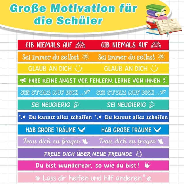 Detalle de HOKYYCC Motivationsarmbänder Kinder 6 cm 🎗