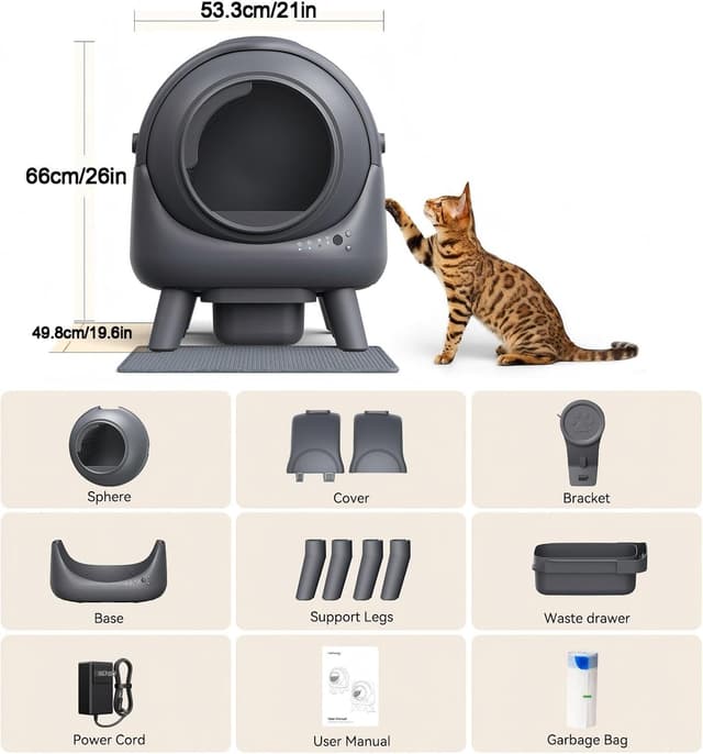 Thumbnail 6 de FEELNEEDY 65L Automatic LitterBox for Multi-cats