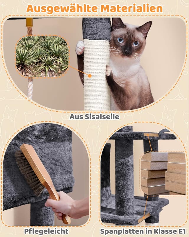 Thumbnail 4 de Kratzbaum 159 cm von Yaheetech Katzen