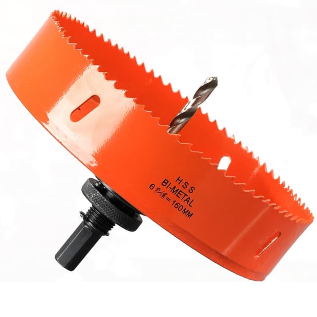 Detalle de HOME COMPOSER Lochsäge 130 mm (HSS M42, Bi-Metall) mit Sechskant-Schaft und Bohrer