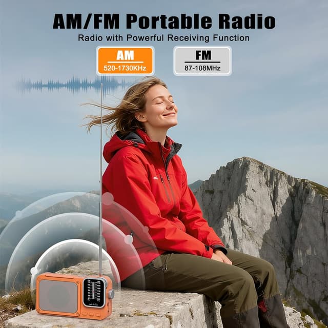 Thumbnail 4 de Radio Portátil Mini AM/FM Bluetooth 2400 mAh