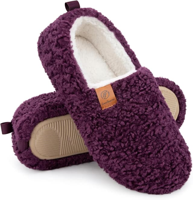 Detalle de EverFoams Women’s Soft Curly Full Memory Foam Slippers