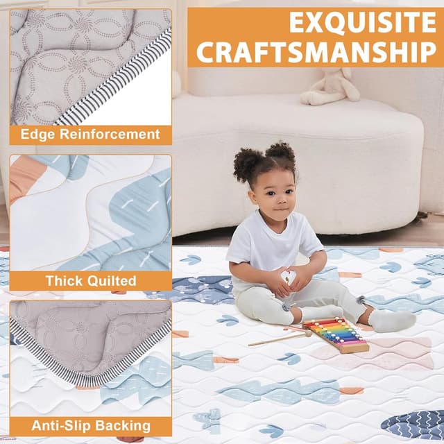 Detalle 2 de OUUTMEE Baby Krabbelmatte 180 x 150