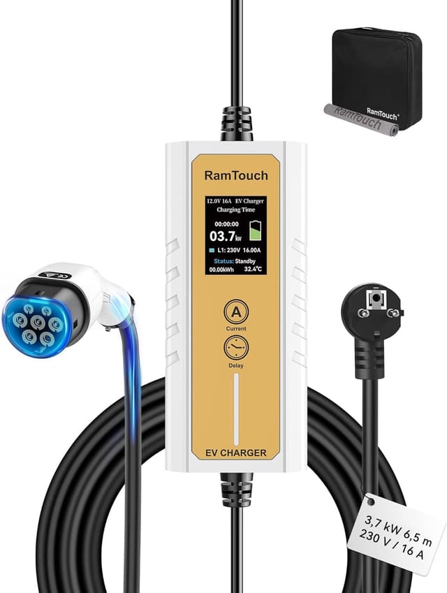 Detalle de RamTouch Cargador Coche Eléctrico 3,7 kW 6,5 m