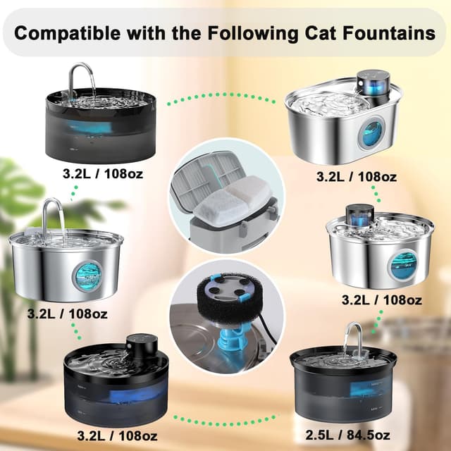 Thumbnail 1 de Zemiu Filtro Fontanella 16 pezzi per gatti