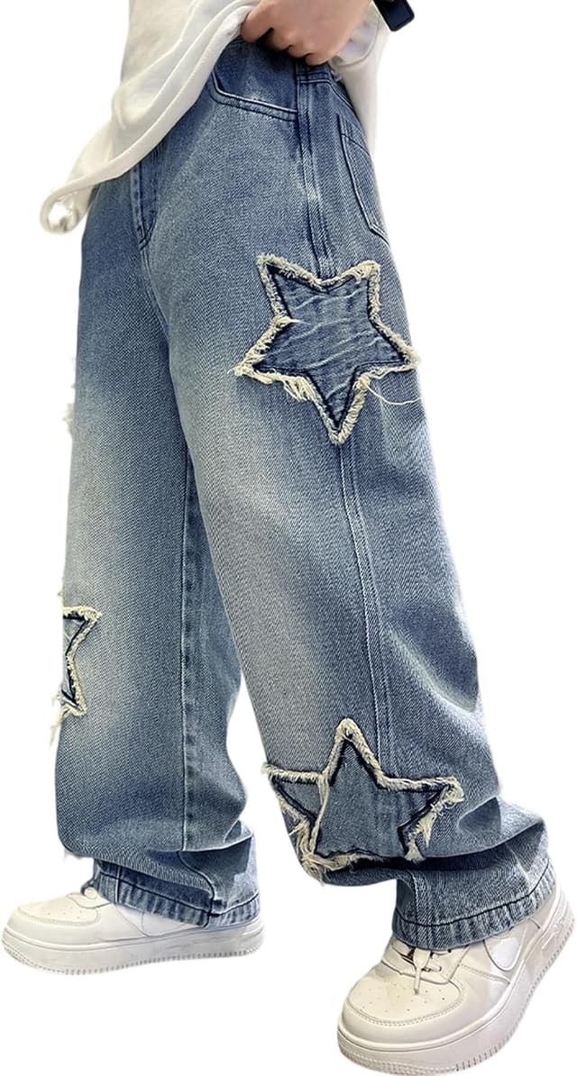 Thumbnail 6 de Rolanko Baggy-Jeans Jungen mit elastischem Bund und mehreren Taschen – Cargo-Style im Vintage-Jeans-Look